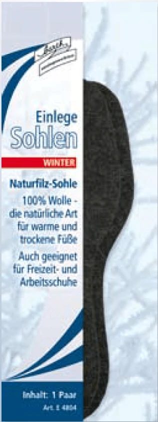 Naturfilz Einlegesohle 4 Naturfilz Einlegesohle – Bild 2